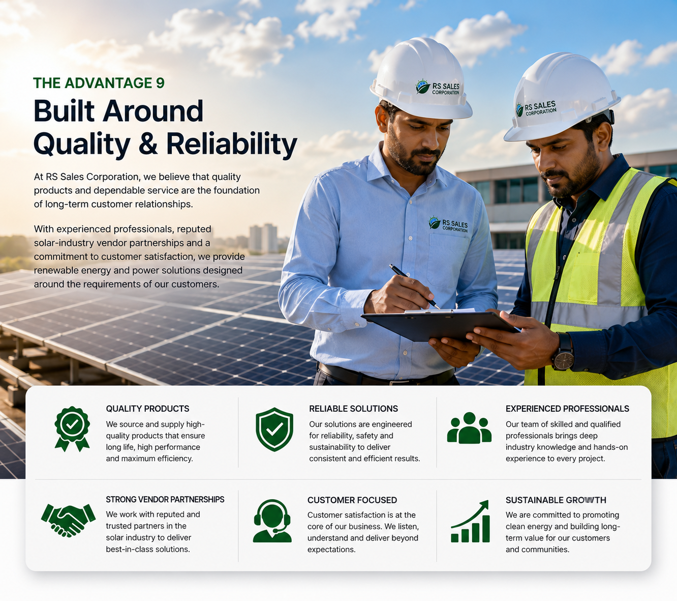 RS Sales Corporation Solar and Renewable Energy Solutions